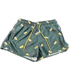 H&M Board Shorts Size S Green Orange Fruit Print